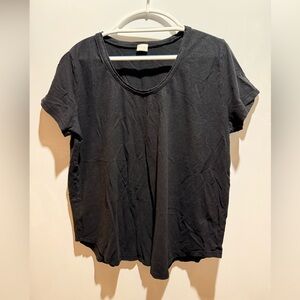 Poetry Black hemp cotton short sleeve tshirt size 14